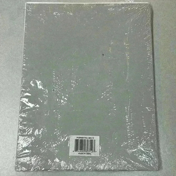 Vintage Christmas Stationary Paper Letter Cards Write Craft Journal Poinsettia - Picture 2 of 4